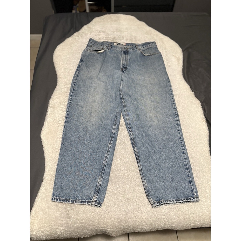 Levi's 560 Jeans Mens 38x30 Blue Loose Baggy Tapered VTG Distressed Stains Y2K